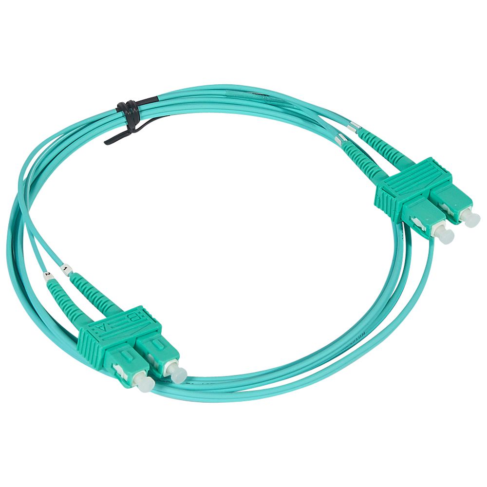 Оптоволоконний шнур OM4 - багатомодовий - SC/SC - 2 м - колір морської хвилі
