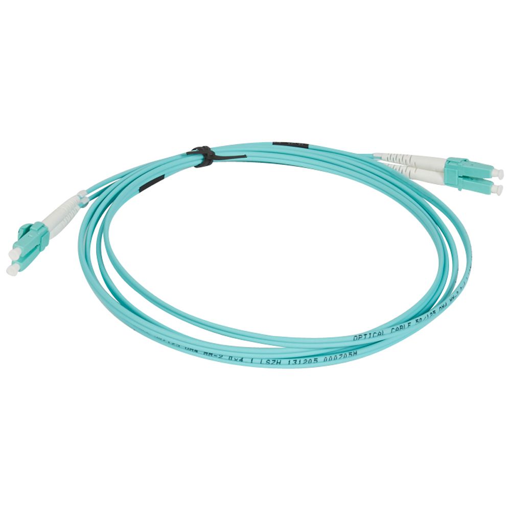 Оптоволоконний шнур OM4 - багатомодовий - LC/LC - 2 м - колір морської хвилі
