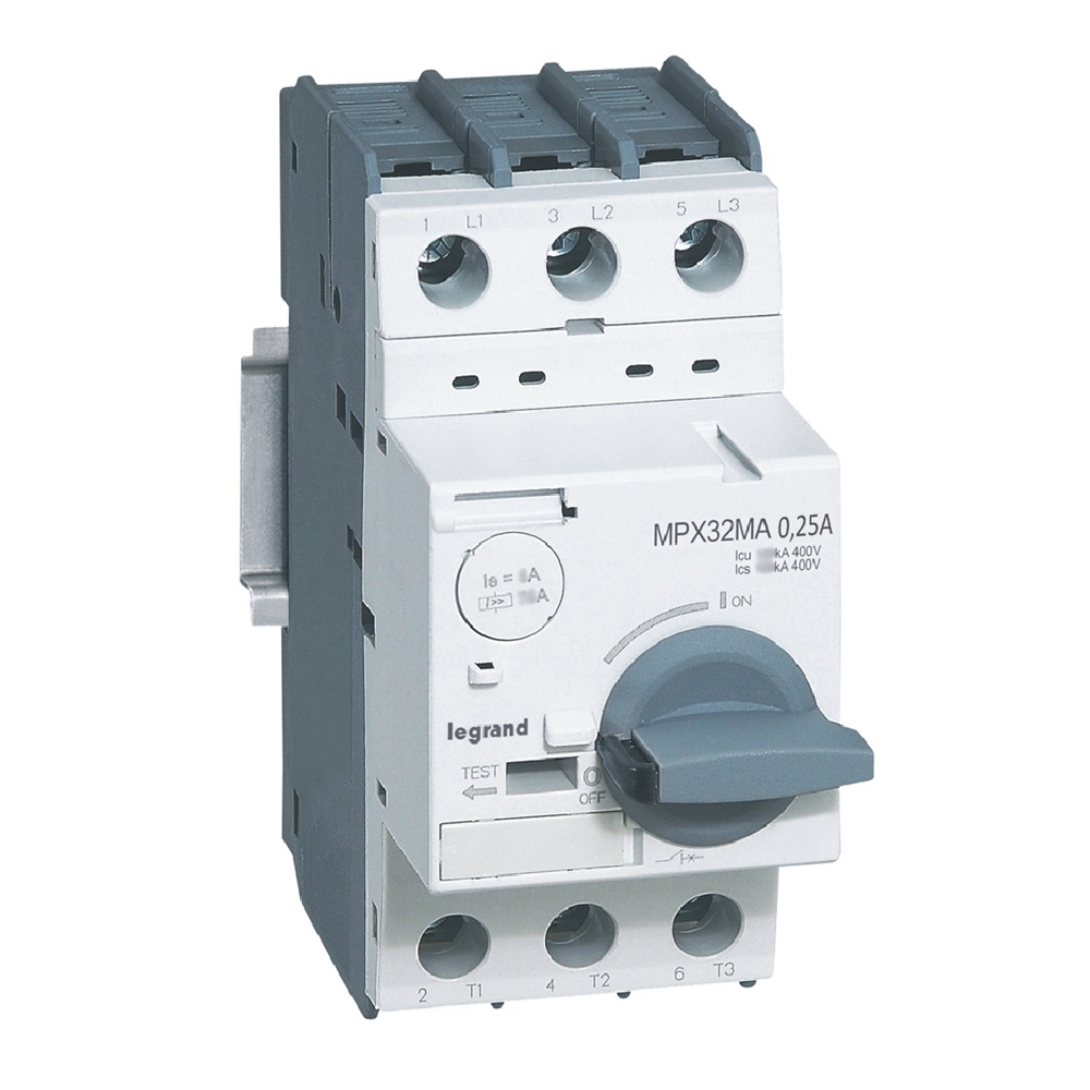 MPX³ 32MA Автоматичний вимикач з електромагнітним розчіплювачем для захисту двигунів 0.25A 100кА