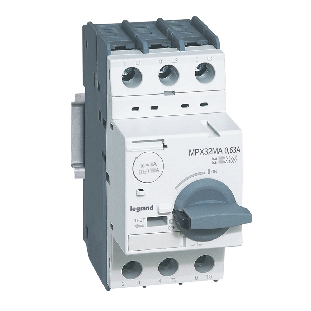 MPX³ 32MA Автоматичний вимикач з електромагнітним розчіплювачем для захисту двигунів 0.63A 100кА